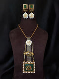 Ishhaara Unique Designed Square Kundan Locket Set