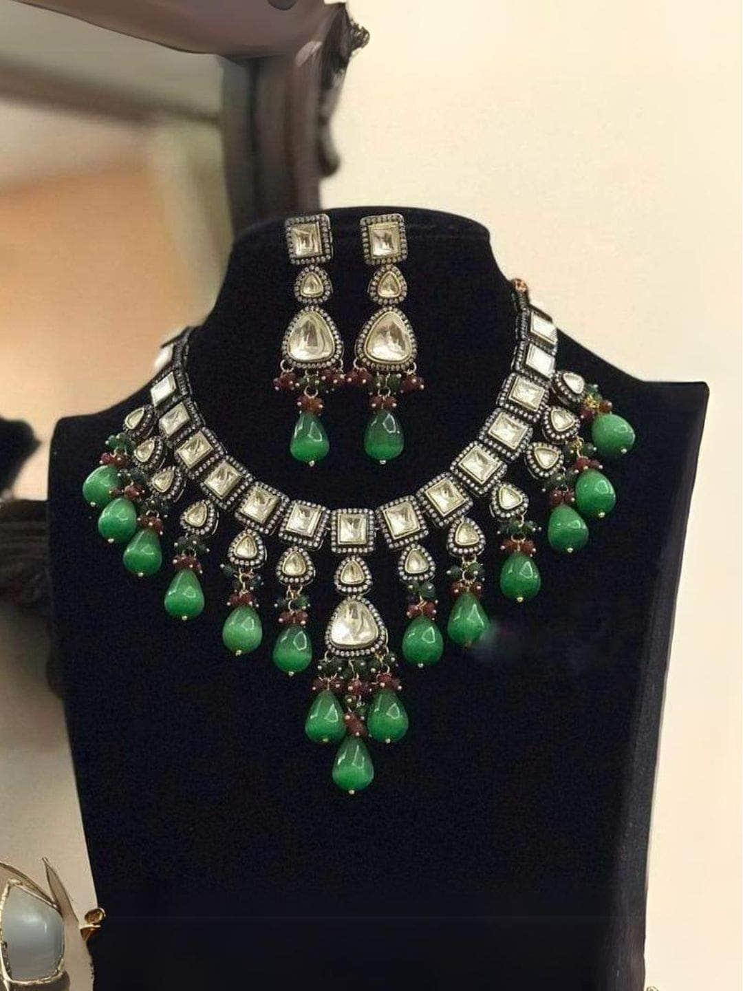 Ishhaara Victorian Setting Polki Necklace