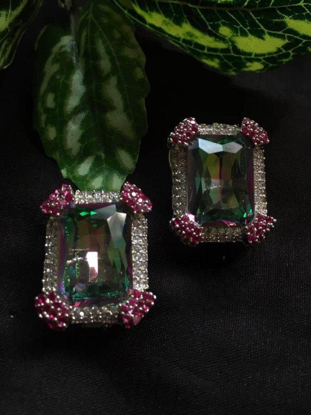 Ishhaara Vintage Amethyst Cocktail Earring