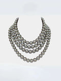 Ishhaara Grey Elegant 4 Strand Pearl Necklace