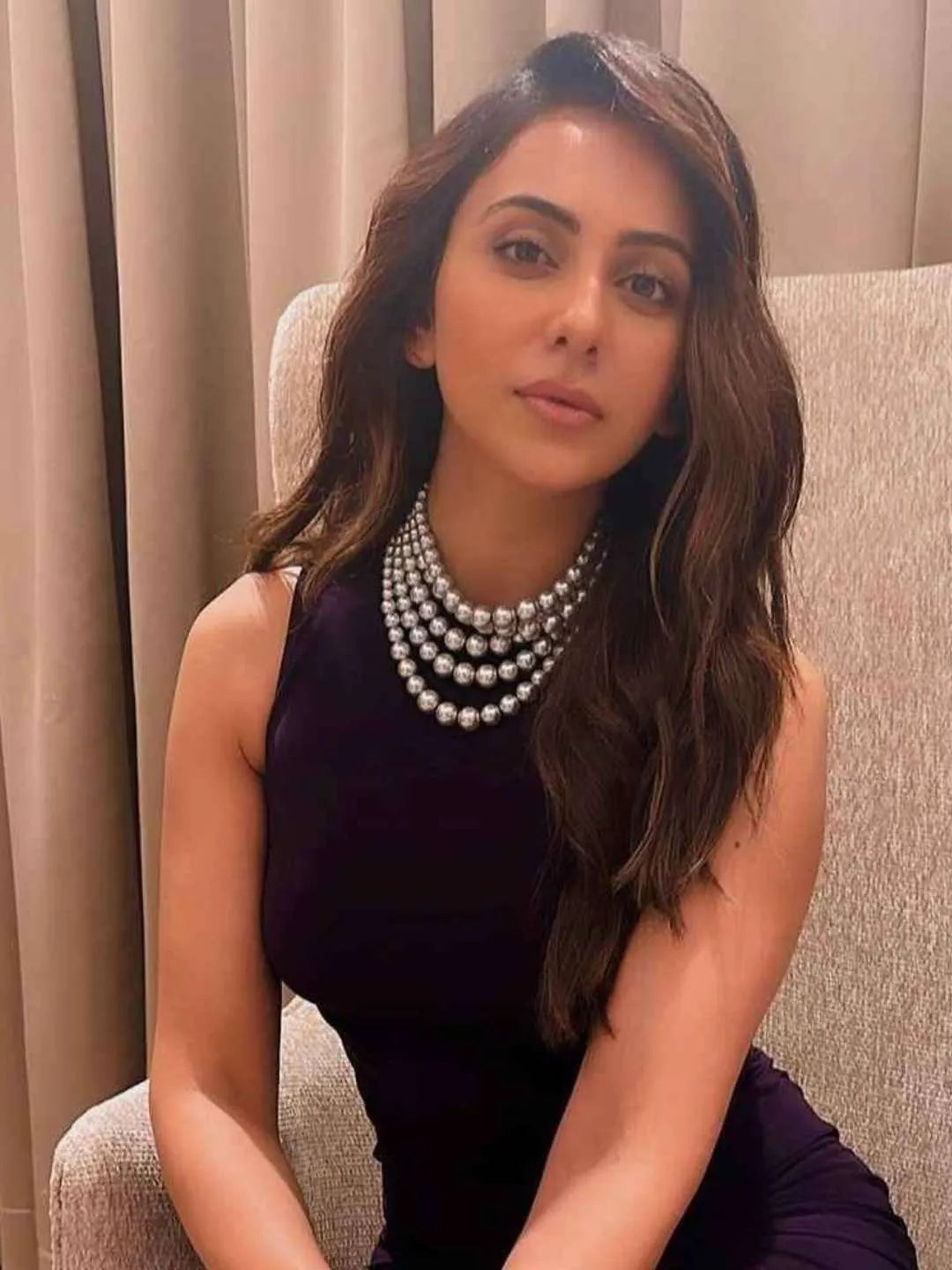 Elegant 4 Strand Pearl Necklace Ishhaara Elegant 4 Strand Pearl Necklace Ishhaara