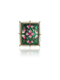 Ishhaara Hand Paint Square Cocktail Ring