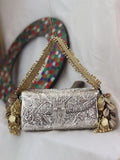 Ishhaara Handcrafted Rectangle Shaped Banjara Metal Clutch