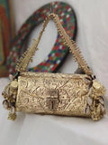 Ishhaara Handcrafted Rectangle Shaped Banjara Metal Clutch