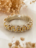 Ishhaara Handmade Square Shaped Kundan And Pearl Studded Bangle