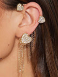 Ishhaara Heart Tassel Ear Cuff