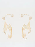 Ishhaara Heart Tassel Ear Cuff