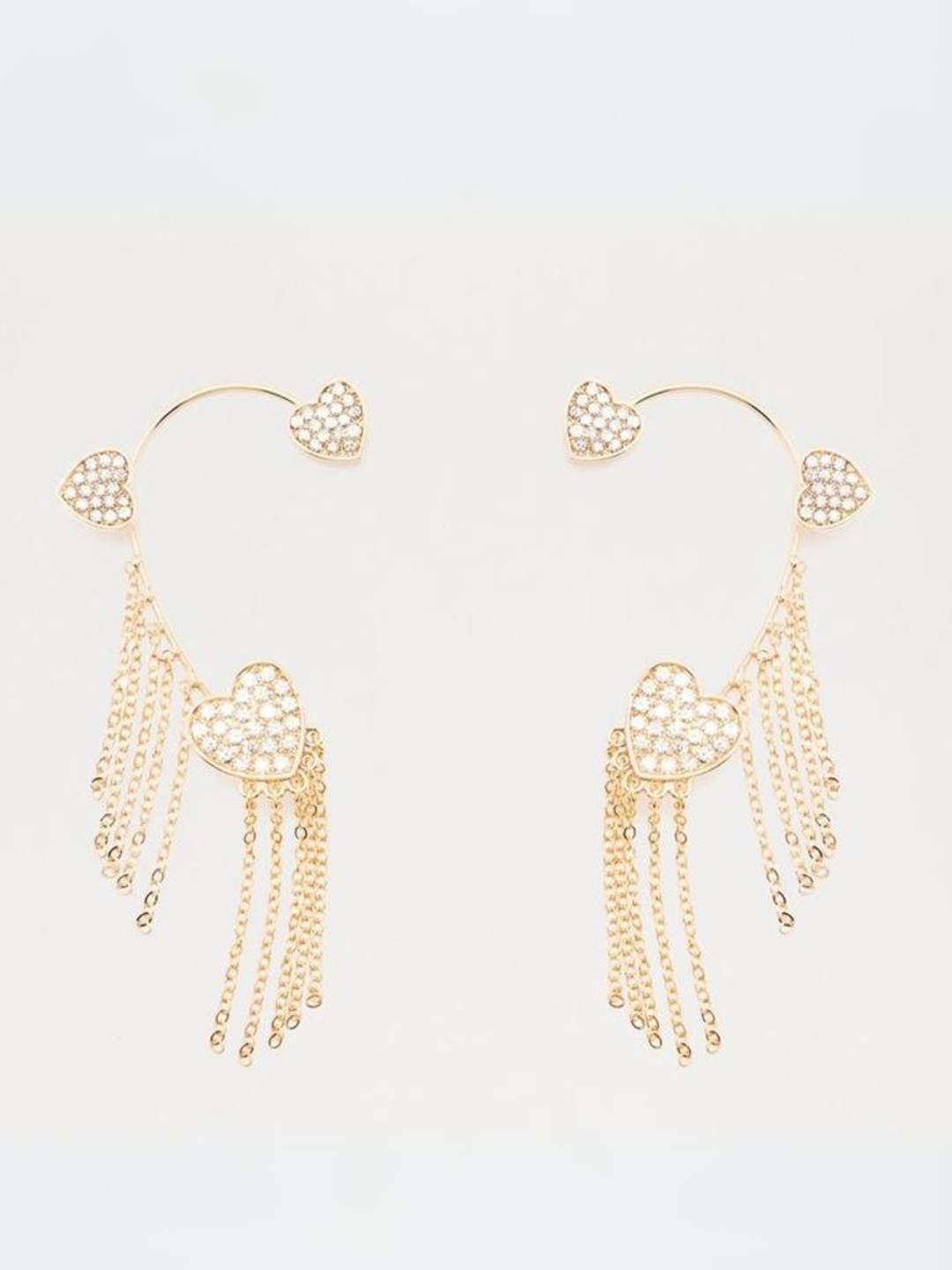 Ishhaara Heart Tassel Ear Cuff