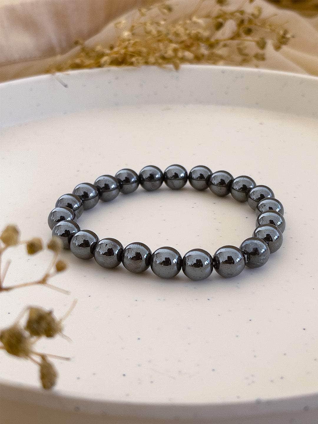 Buy Hematite Bracelet Online Ishhaara - Main Image