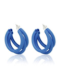 Ishhaara Hina Khan In Triple Hoop Earrings Blue