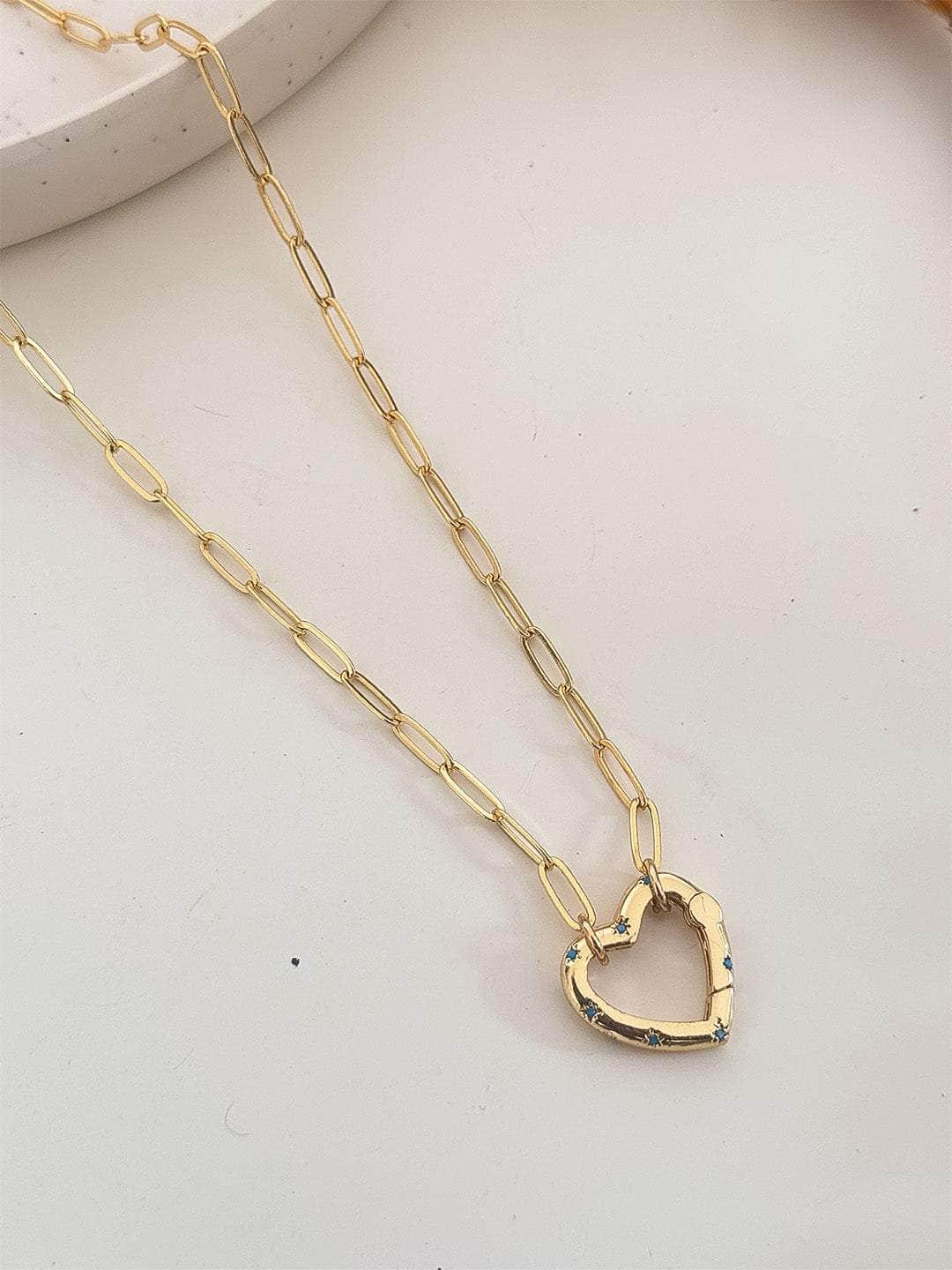 Ishhaara Hollow Heart Necklace