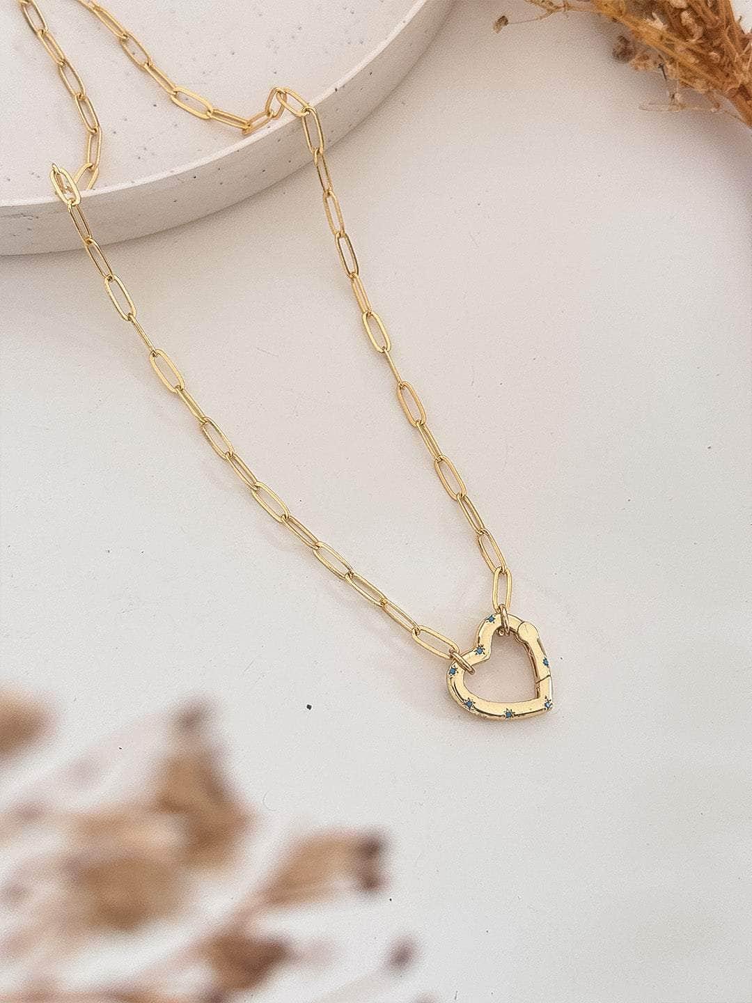 Ishhaara Hollow Heart Necklace