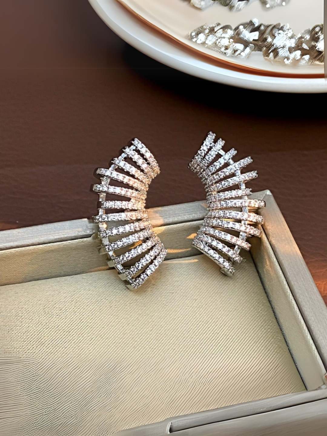 Ishhaara Illusion Multi Cage Cuff Earrings