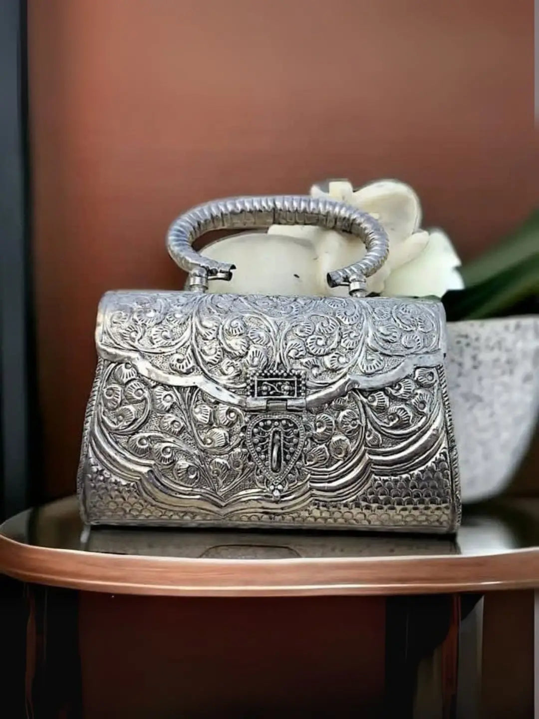 Ishhaara Indian Ethnic Antique Clutch Bag