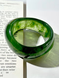 Ishhaara Irregular Resin Green Bangle