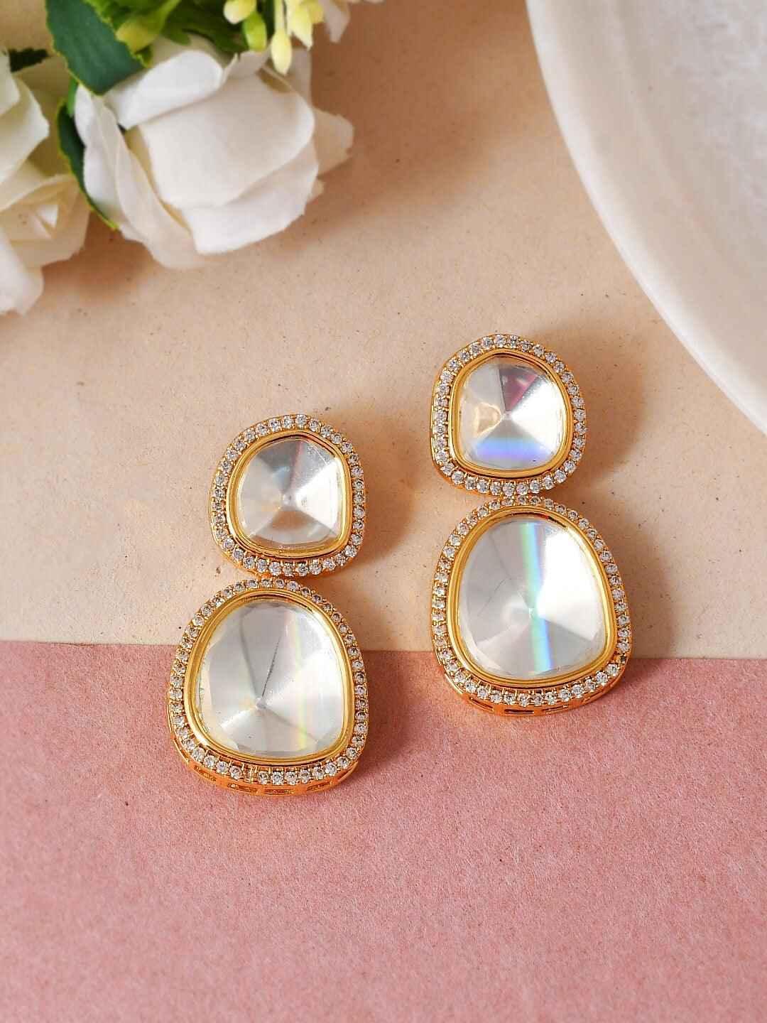 Ishhaara Isha Talwar In Polki Stone Ad Earring