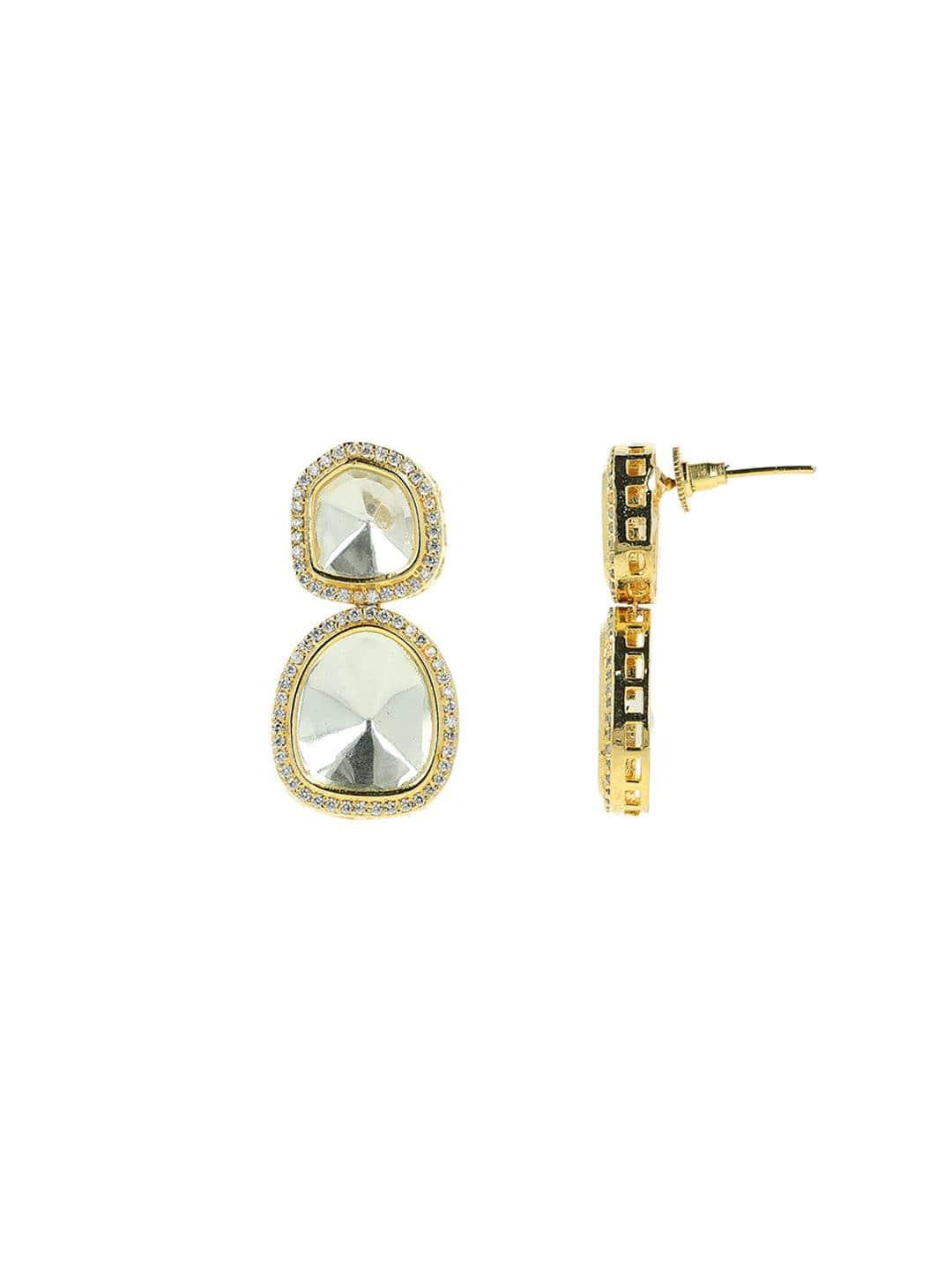 Ishhaara Isha Talwar In Polki Stone Ad Earring