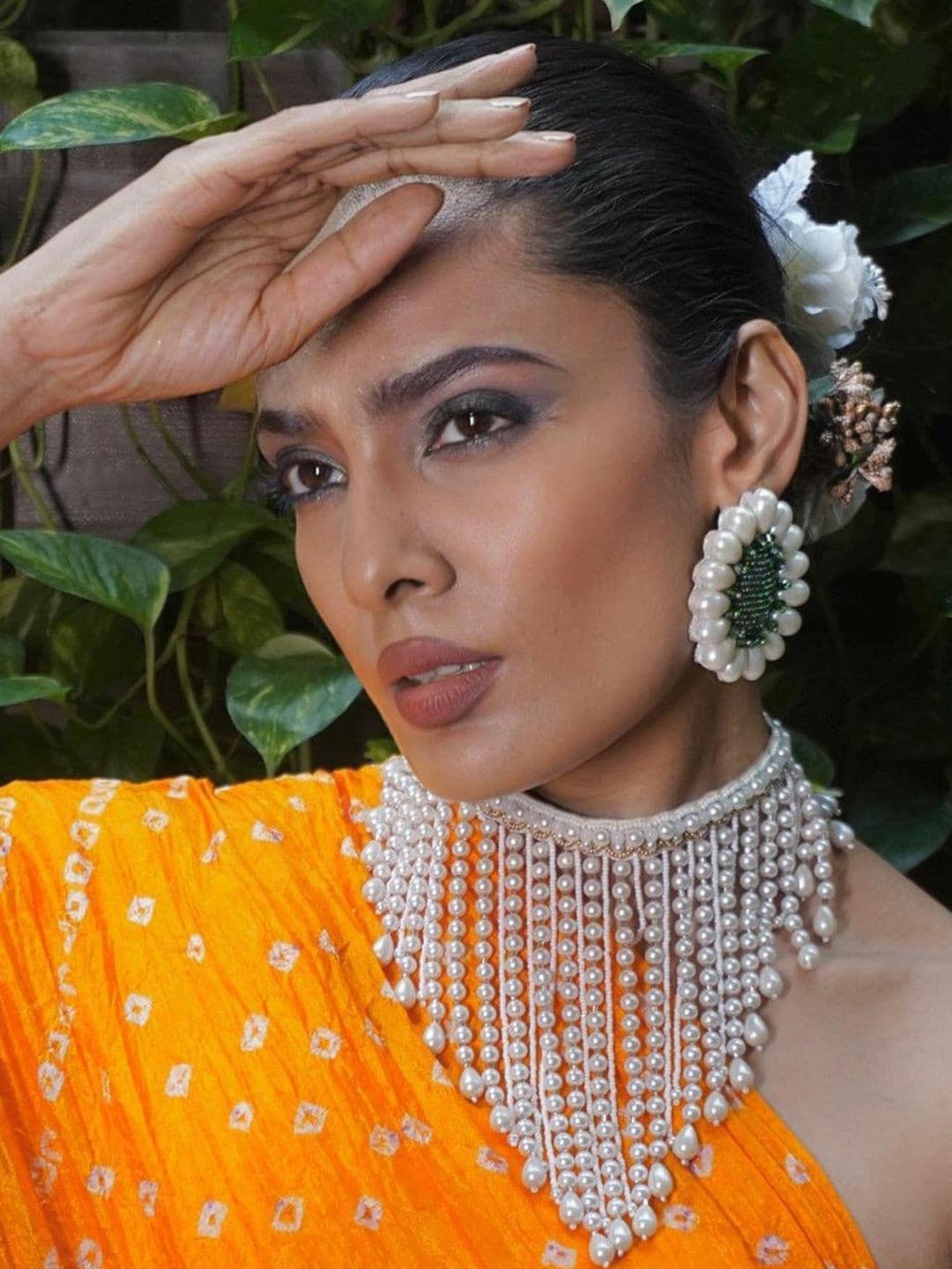 Ishhaara Ishita Mangal In Pearl Tassel Necklace