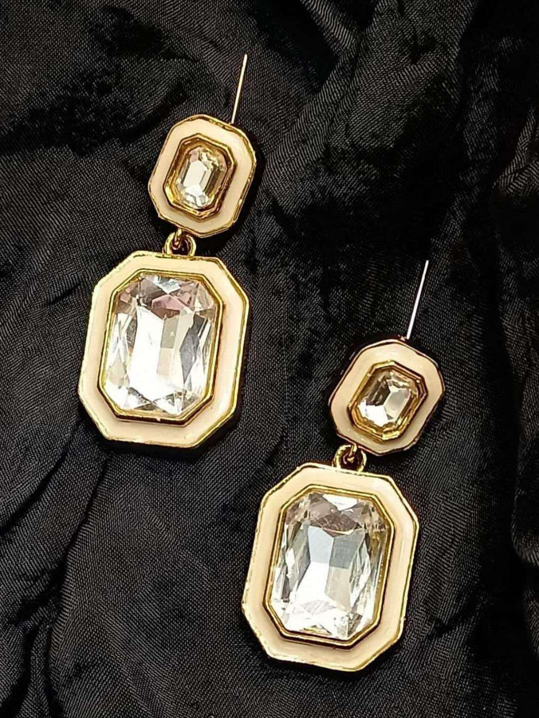 Ishhaara Enamel Drop Earrings