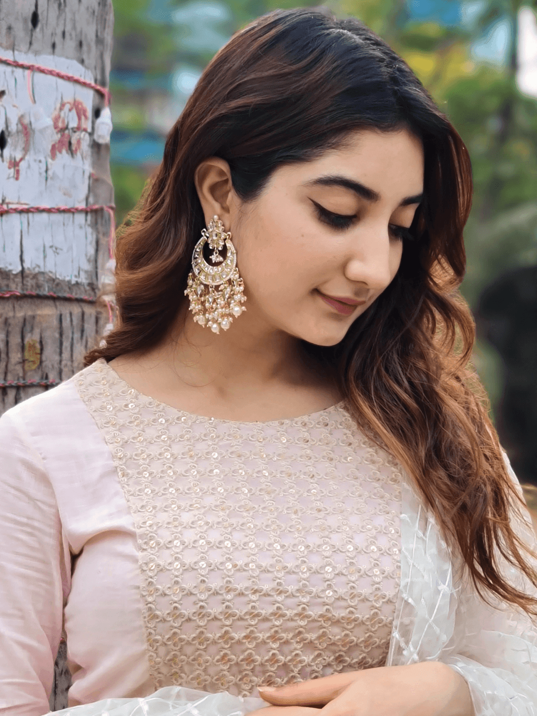 Ishhaara Jessica Chaudhry In Tassel Chandbali Earrings