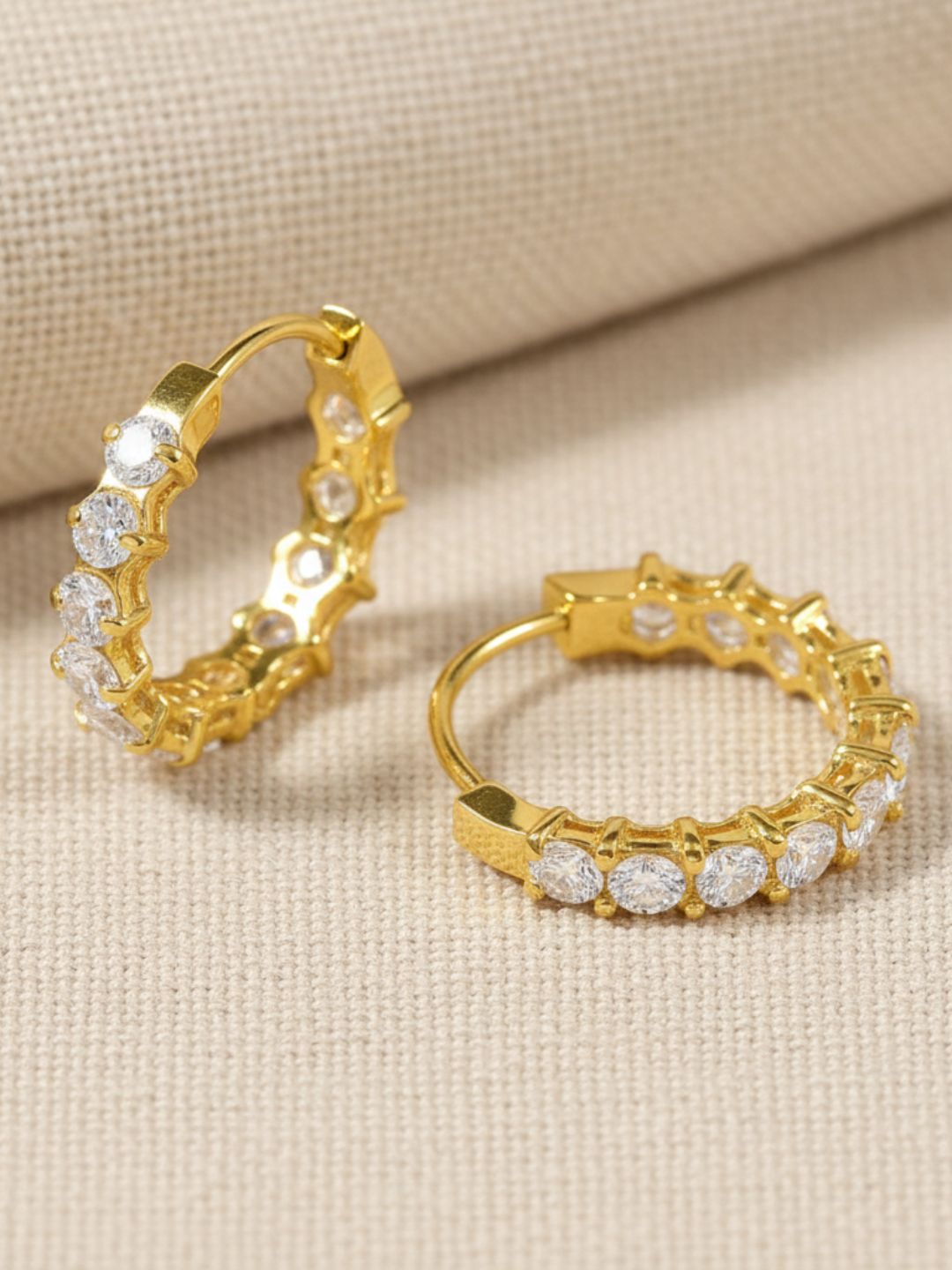 Ishhaara Juliana Diamond Hoops Earrings