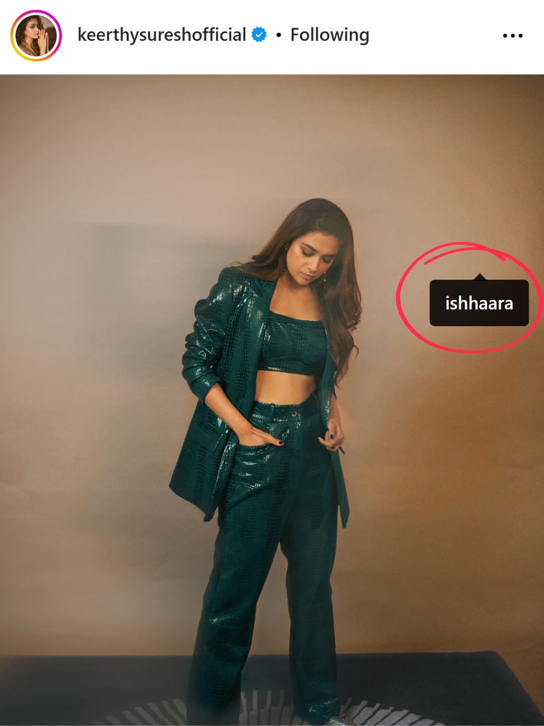 Ishhaara Keerthy Suresh In Diamond Fashion Ring