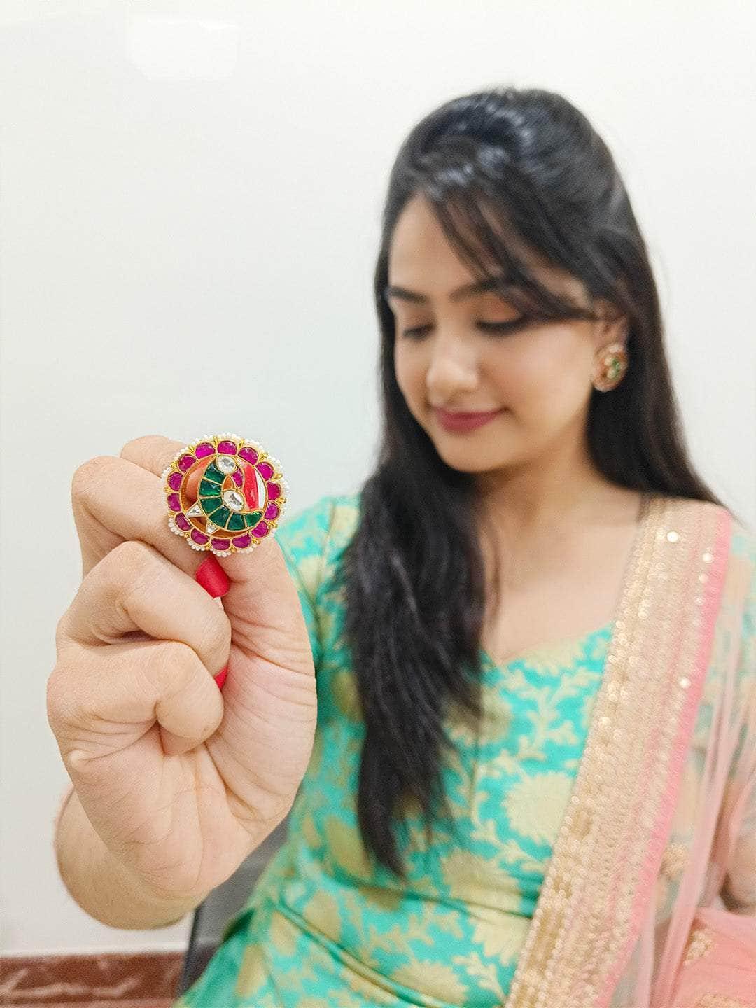 Ishhaara Kemp Flower Jumbo Bridal Earring