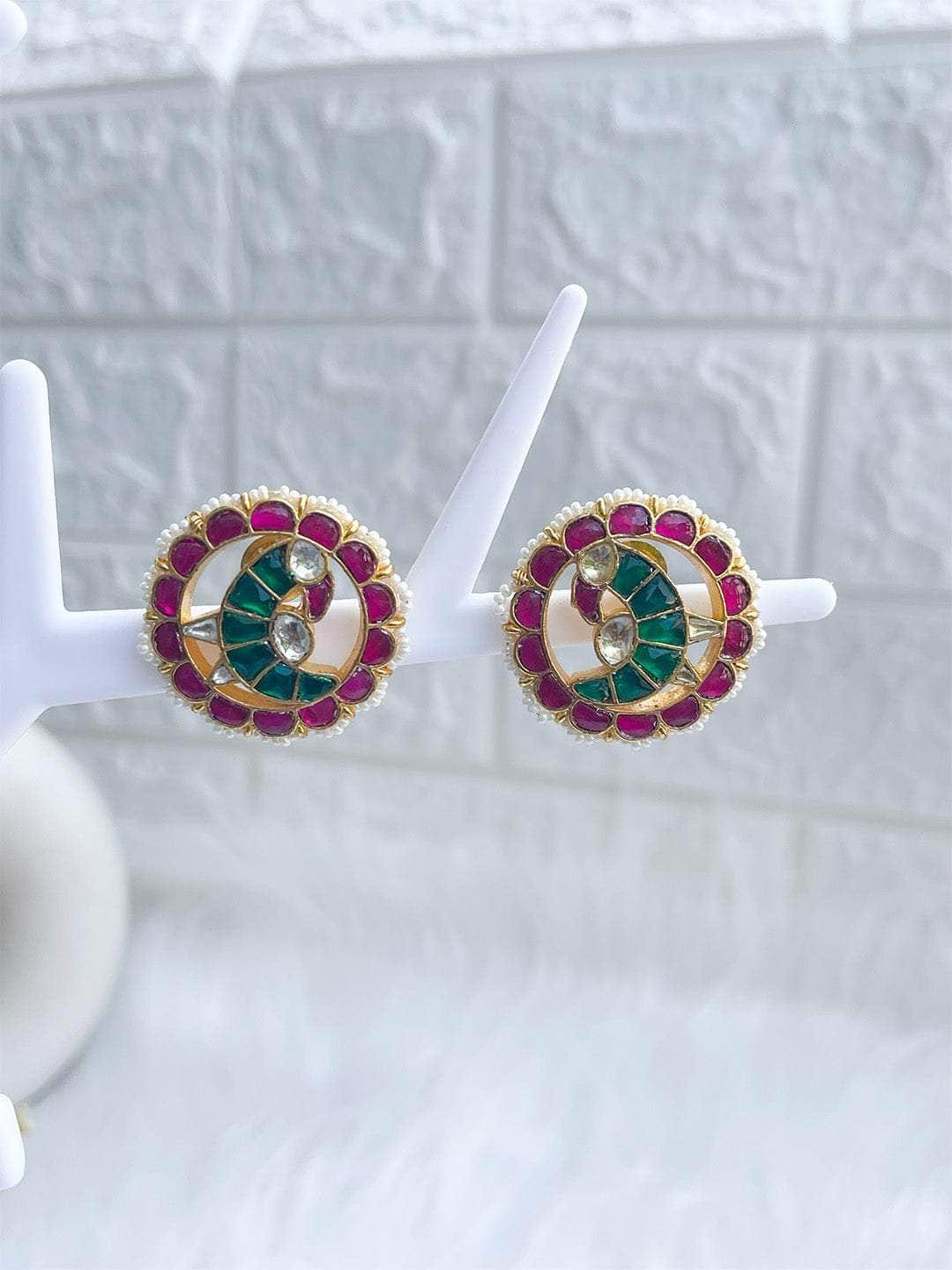 Ishhaara Kemp Flower Jumbo Bridal Earring