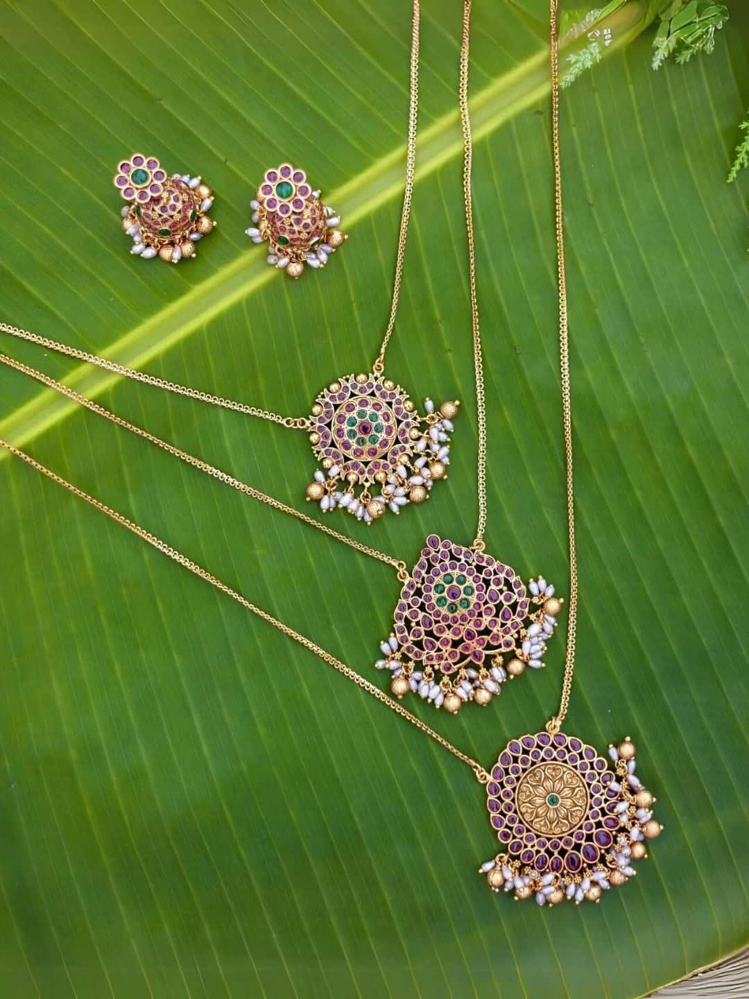 Ishhaara Kundan And Pearl Studded Layered Necklace
