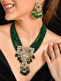Ishhaara Kundan Crystal Choker Set Green