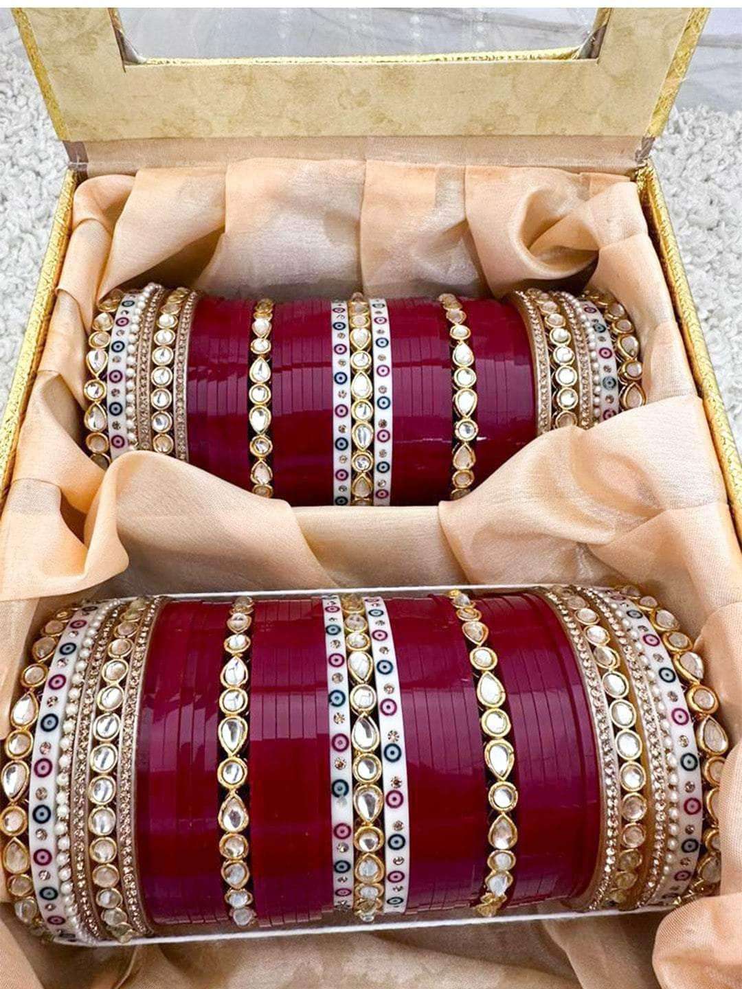 Maahi’s Exclusive Kundan Pearl Chura / Bridal chooda / Designer Bangles / Women Shopping / Indian offers Attire / Bollywood Fashion