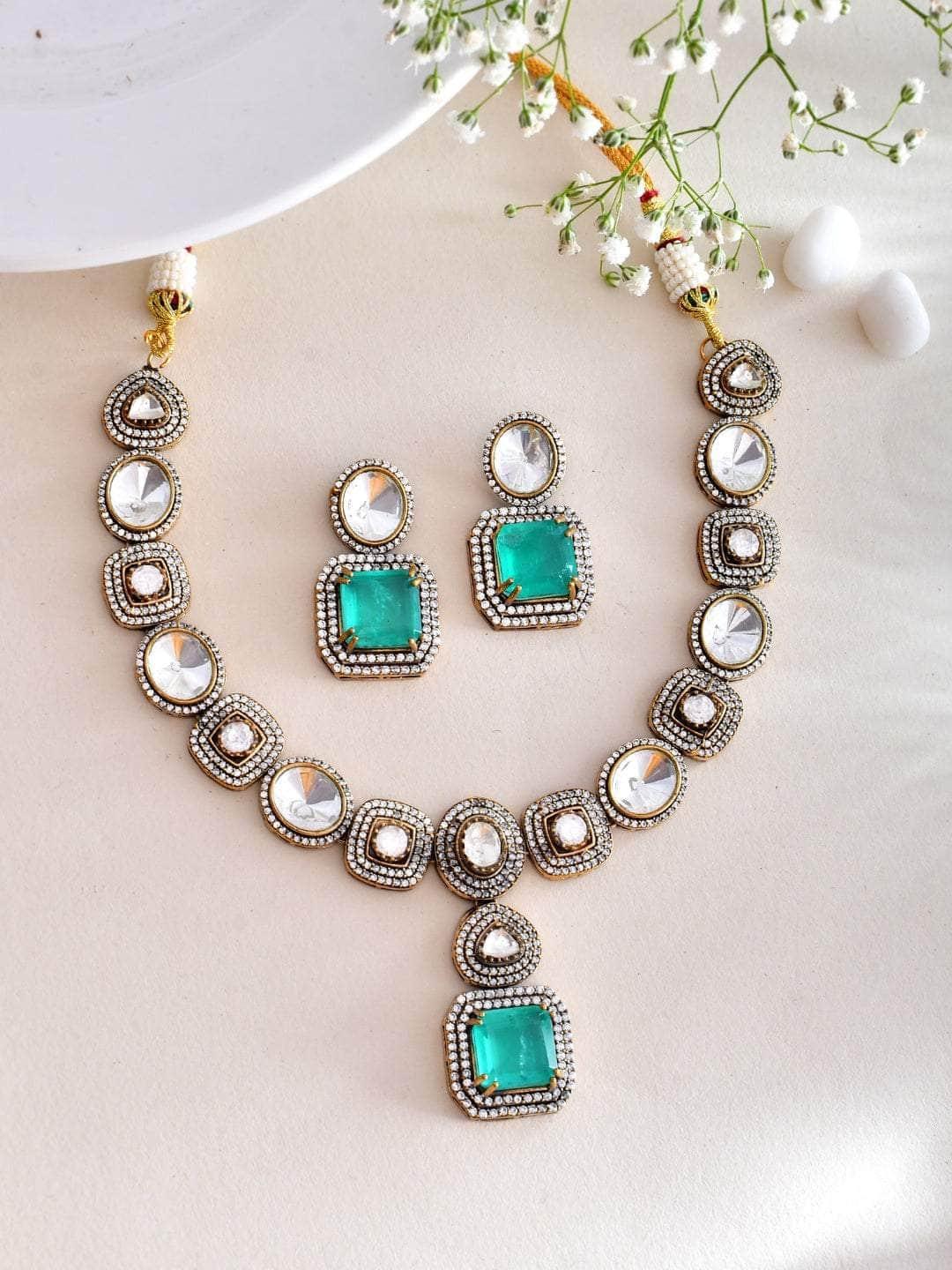 Ishhaara Kundan Polki Ad Necklace Set