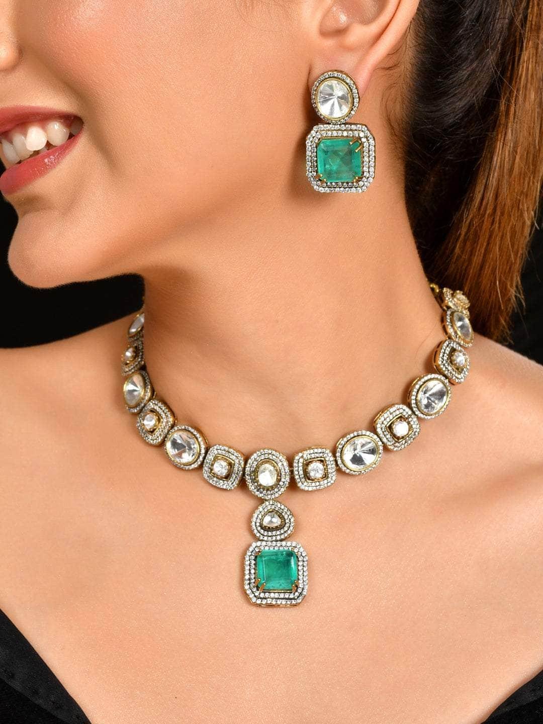 Ishhaara Kundan Polki Ad Necklace Set