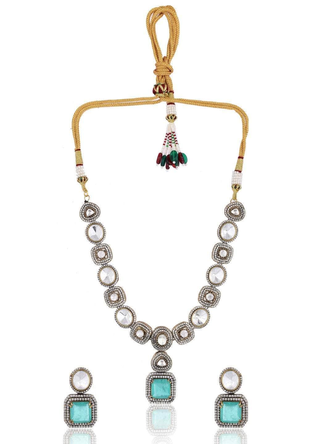 Ishhaara Kundan Polki Ad Necklace Set
