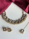 Ishhaara Kundan Stone Drop Choker Necklace