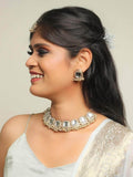 Ishhaara Kundan Stone Drop Choker Necklace