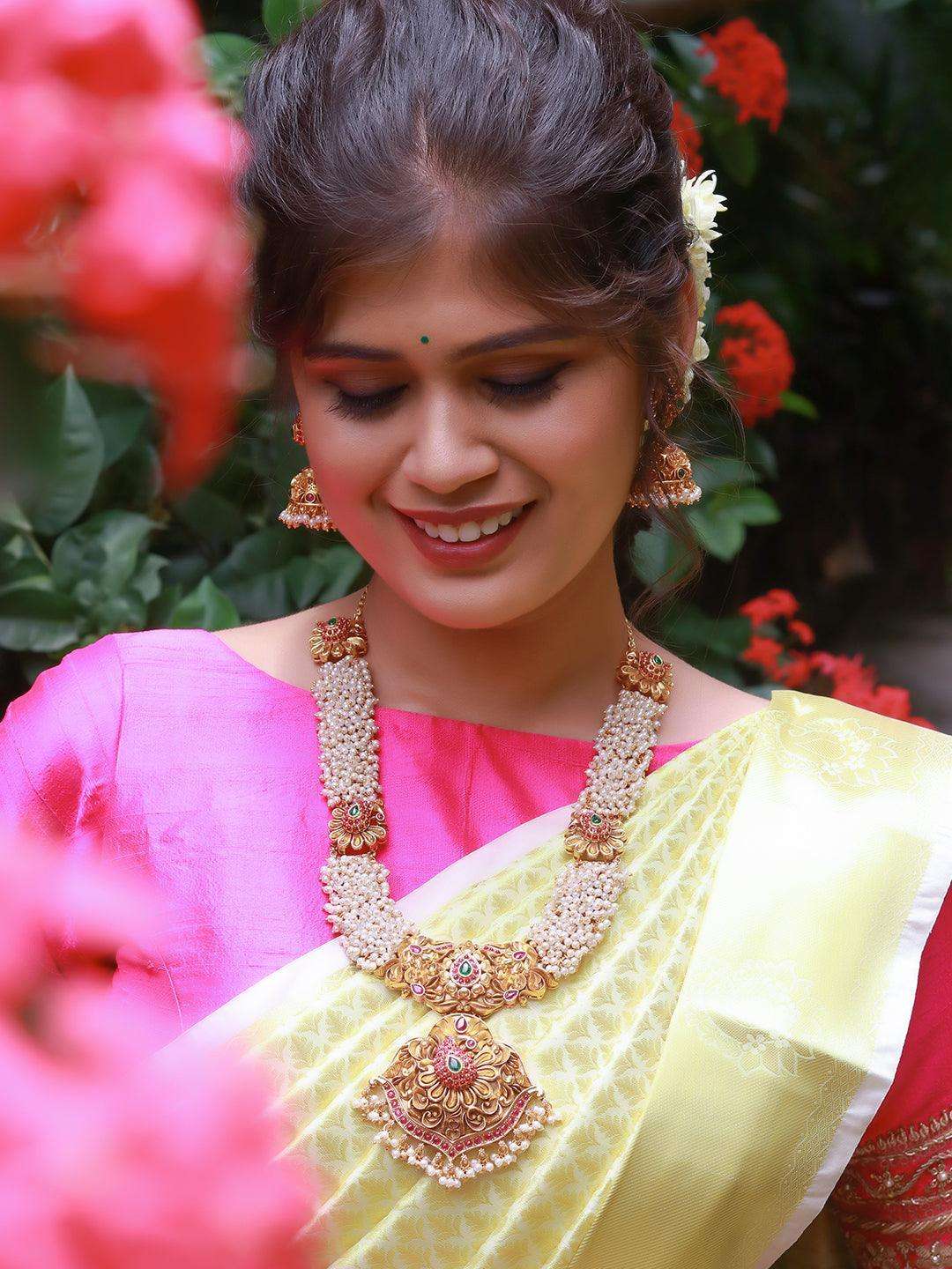 Ishhaara Lakshmi Gutta Pusalu Haram Jewellery Set