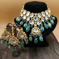 Ishhaara Big Kundan Drop Pendant Necklace Set