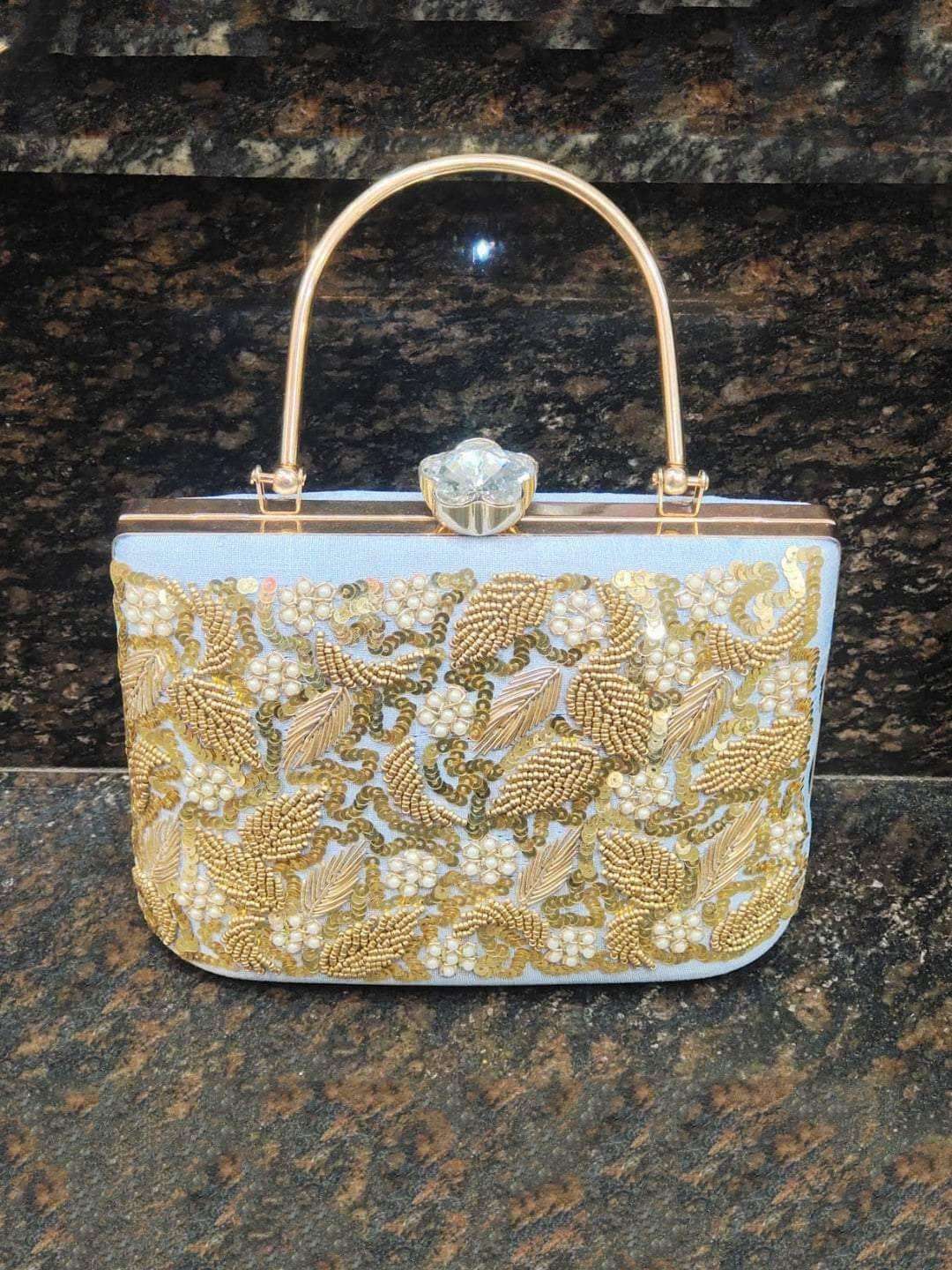 Ishhaara Bridal Embroidery Box Clutch