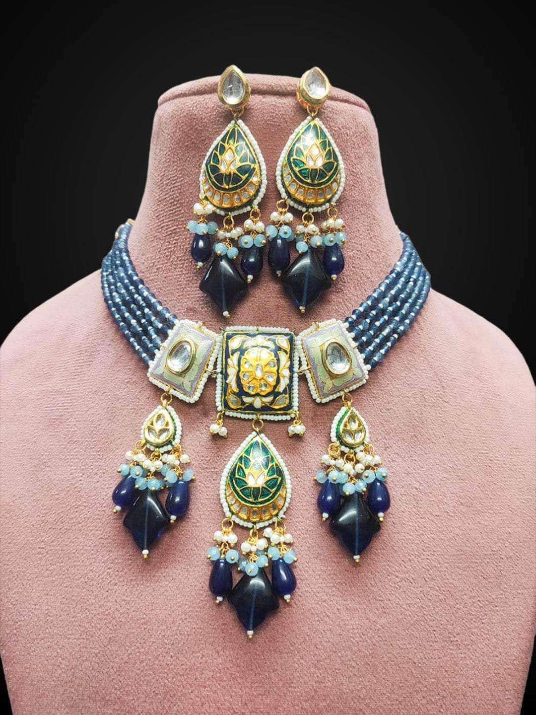 Ishhaara Drop Shaped Polki Kundan Choker