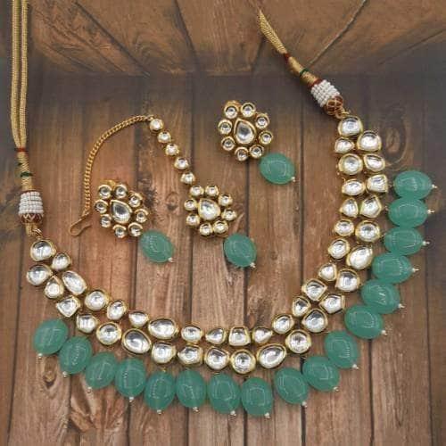 Ishhaara Abstract Kundan Beaded Necklace Set