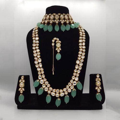 Ishhaara Abstract Kundan Choker And Long Set With Teeka