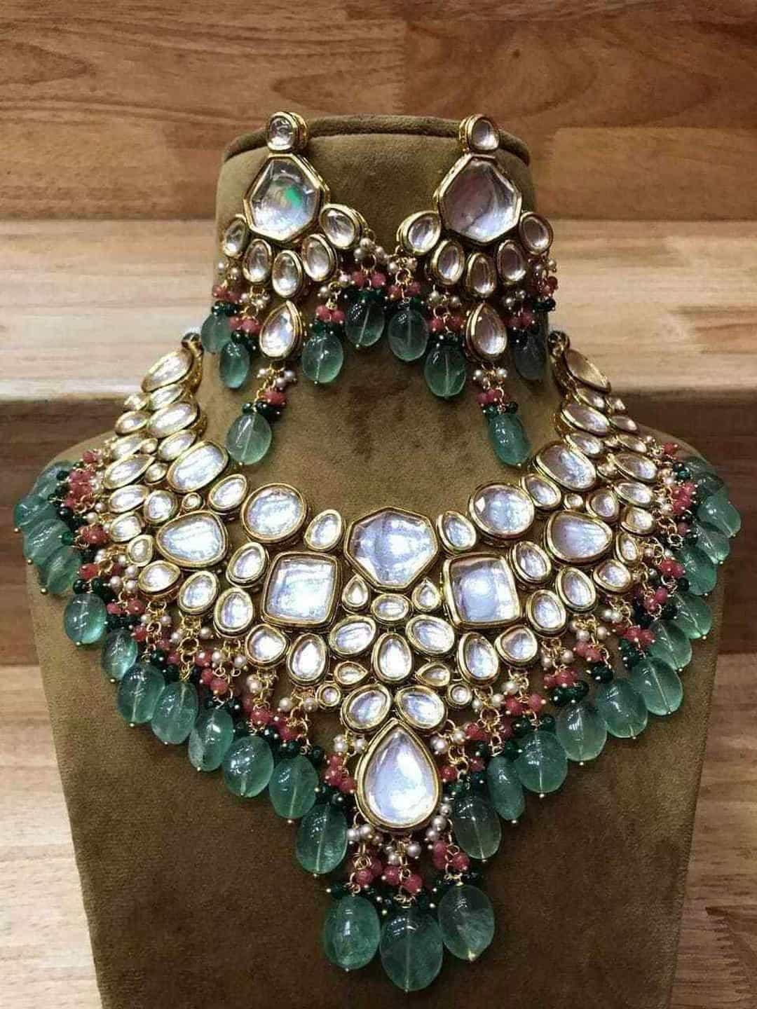 Ishhaara Big Kundan Precious Stone Necklace