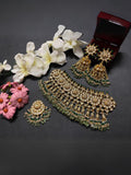 Ishhaara Light Green Flower Kundan Bridal Choker Necklace Set