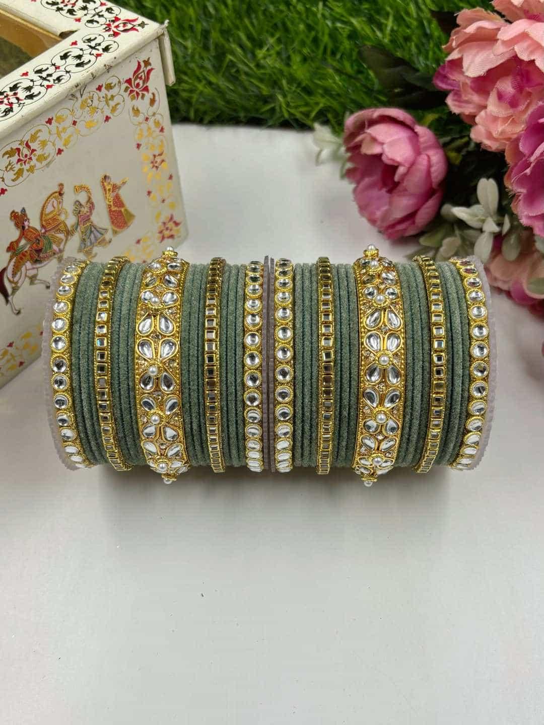 Ishhaara Gold Plated Pearl Thread Bridal Chooda