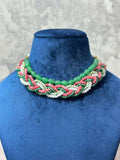 Ishhaara Light Green Handmade Beaded Boho Choker Necklace