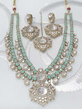 Ishhaara Light Green Isha Ambani Inspired Long Emerald Necklace