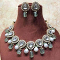 Ishhaara Polki Kundan Set Natural Stone