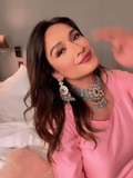 Ishhaara Shefali Bagga In Drop Stone Multi Bead Choker Necklace Set