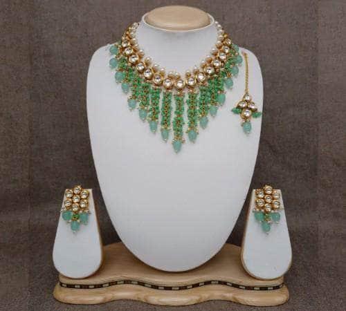 Ishhaara Tassel Coral Necklace Set